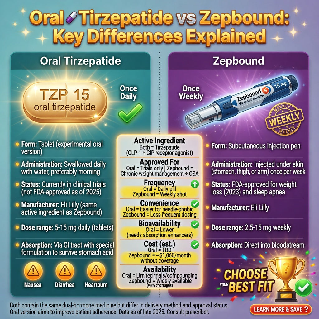 Oral Tirzepatide vs Zepbound: Key Differences Explained
