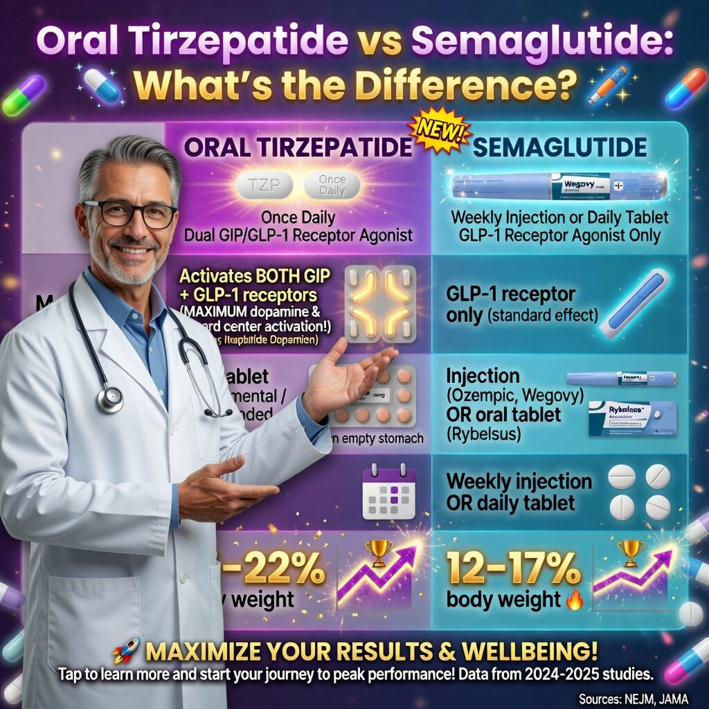 Oral Tirzepatide vs Semaglutide: What's the Difference?