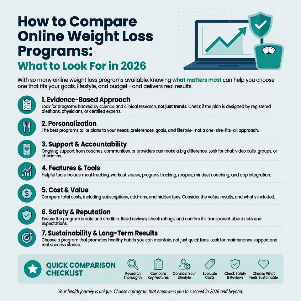 How to Compare Online Weight Loss Programs: What to Look For in 2026